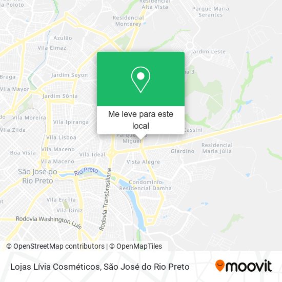 Lojas Lívia Cosméticos mapa