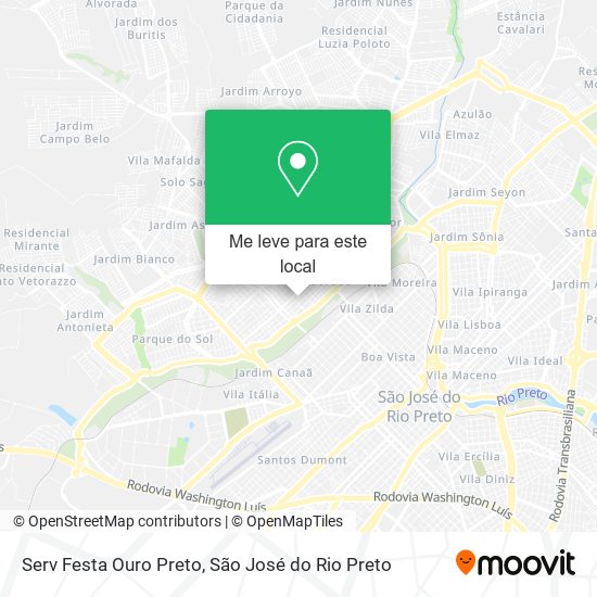 Serv Festa Ouro Preto mapa