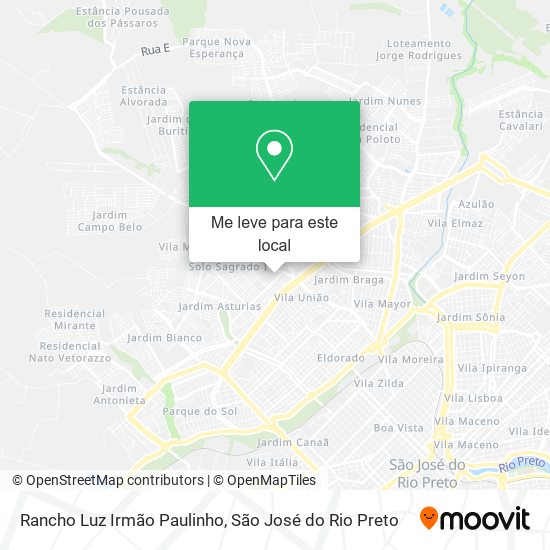 Rancho Luz Irmão Paulinho mapa
