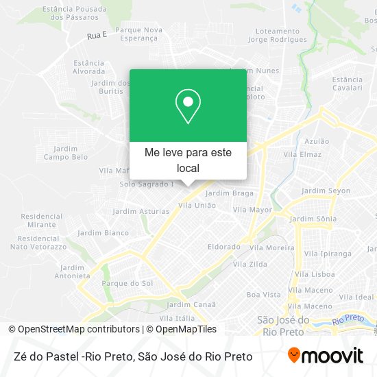 Zé do Pastel -Rio Preto mapa