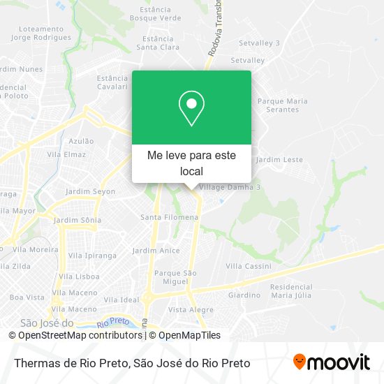 Thermas de Rio Preto mapa