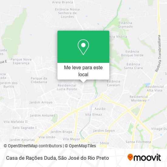 Casa de Rações Duda mapa