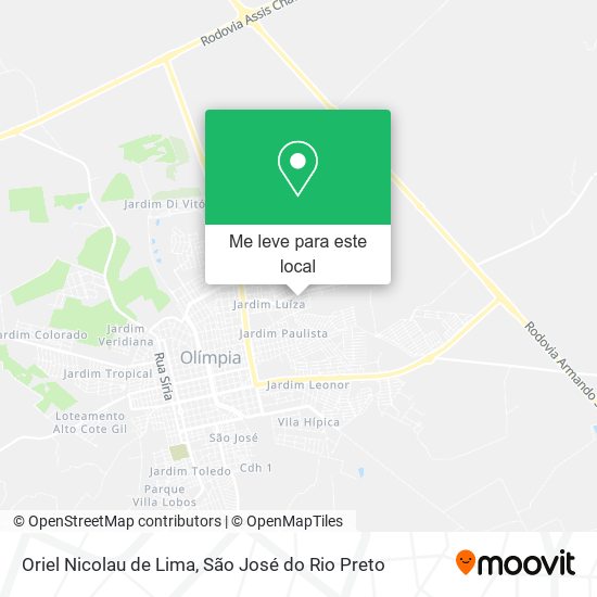 Oriel Nicolau de Lima mapa