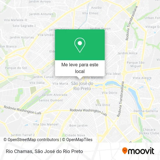 Rio Chamas mapa