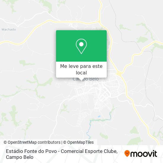 Estádio Fonte do Povo - Comercial Esporte Clube mapa