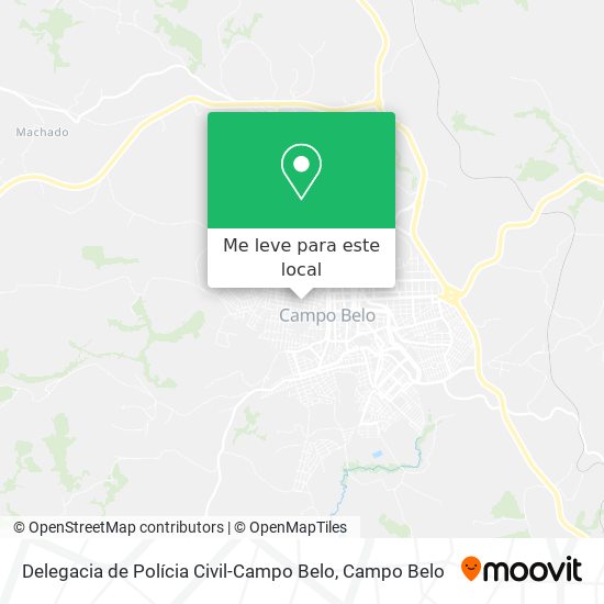 Delegacia de Polícia Civil-Campo Belo mapa