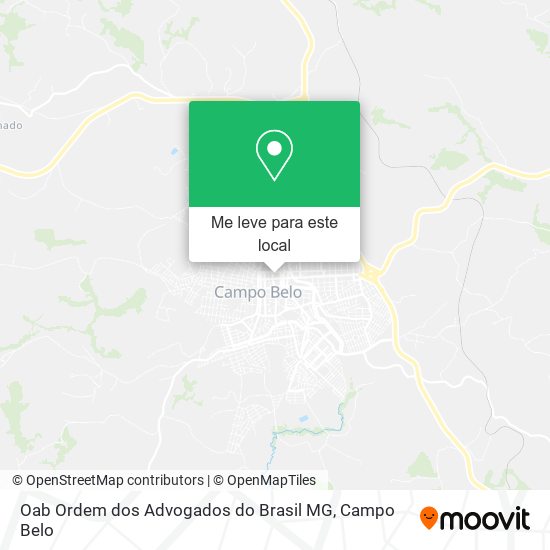 Oab Ordem dos Advogados do Brasil MG mapa