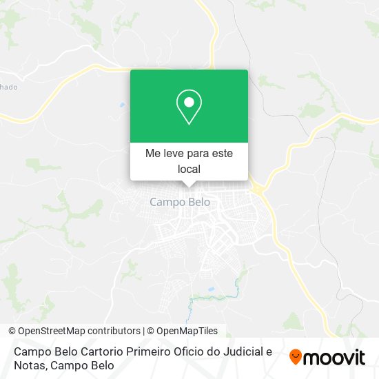 Campo Belo Cartorio Primeiro Oficio do Judicial e Notas mapa