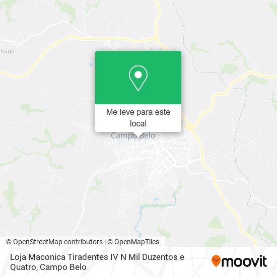 Loja Maconica Tiradentes IV N Mil Duzentos e Quatro mapa