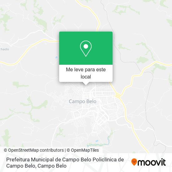 Prefeitura Municipal de Campo Belo Policlínica de Campo Belo mapa