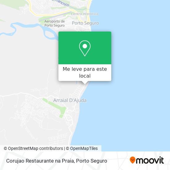 Corujao Restaurante na Praia mapa