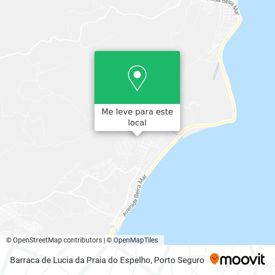 Barraca de Lucia da Praia do Espelho mapa
