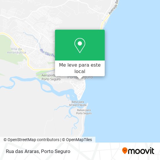 Rua das Araras mapa