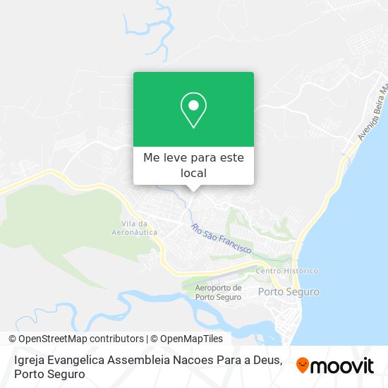Igreja Evangelica Assembleia Nacoes Para a Deus mapa
