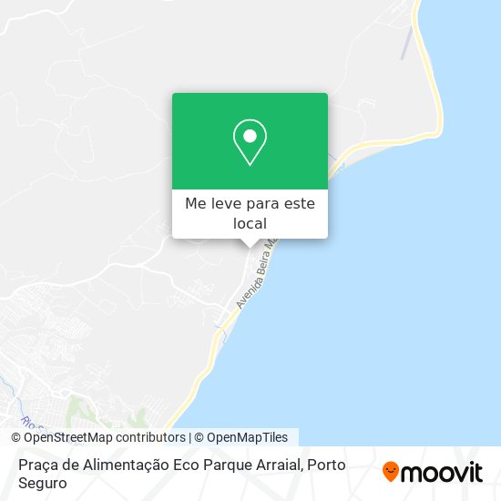 Praça de Alimentação Eco Parque Arraial mapa