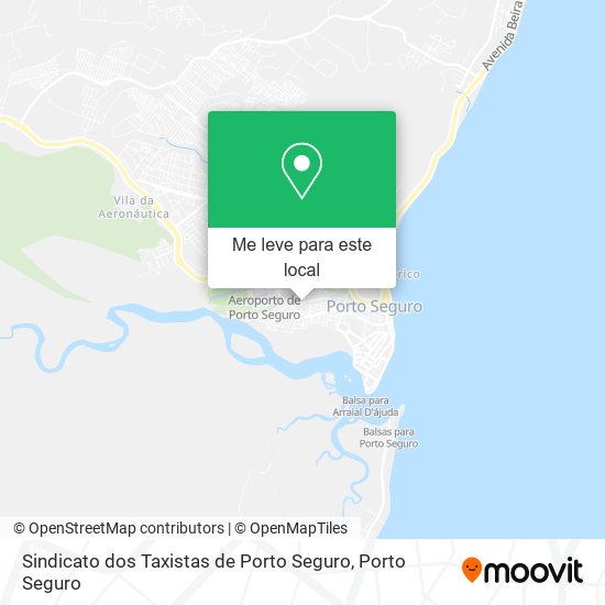 Sindicato dos Taxistas de Porto Seguro mapa