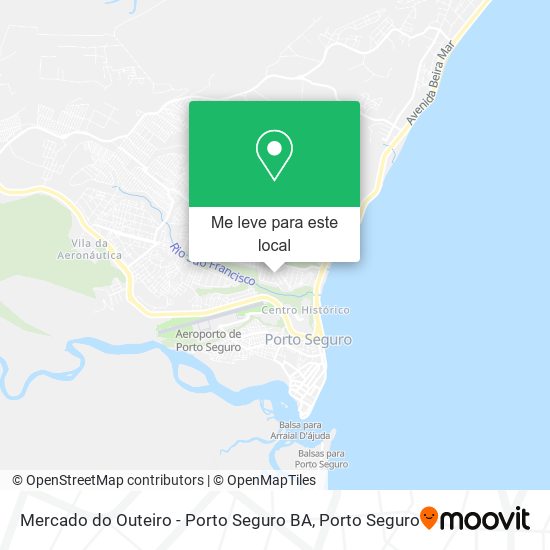 Mercado do Outeiro - Porto Seguro BA mapa