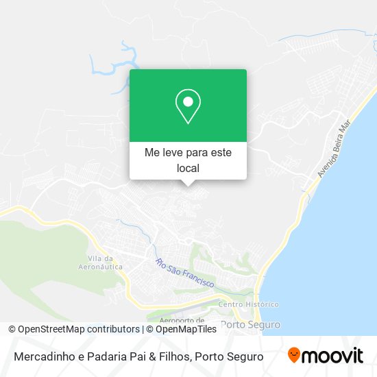 Mercadinho e Padaria Pai & Filhos mapa