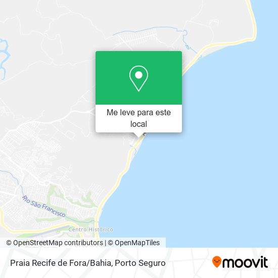 Praia Recife de Fora/Bahia mapa