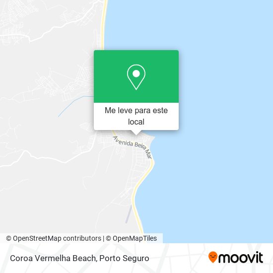 Coroa Vermelha Beach mapa