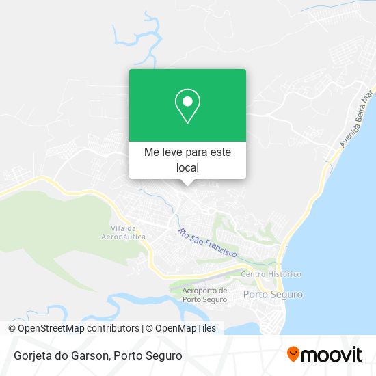 Gorjeta do Garson mapa