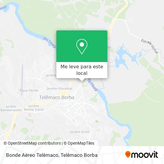 Bonde Aéreo Telêmaco mapa