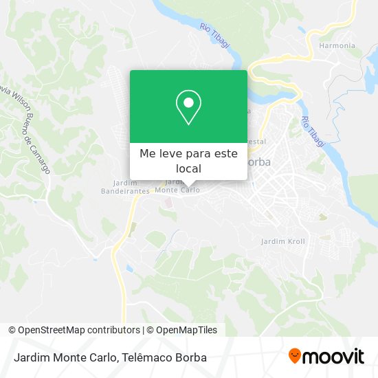 Jardim Monte Carlo mapa