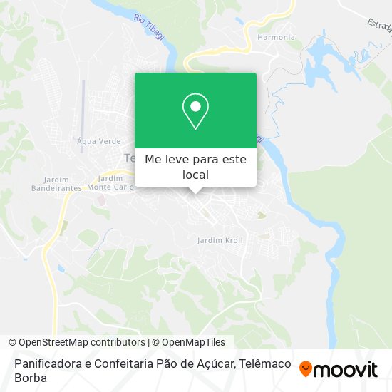 Panificadora e Confeitaria Pão de Açúcar mapa