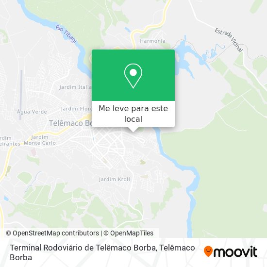 Terminal Rodoviário de Telêmaco Borba mapa