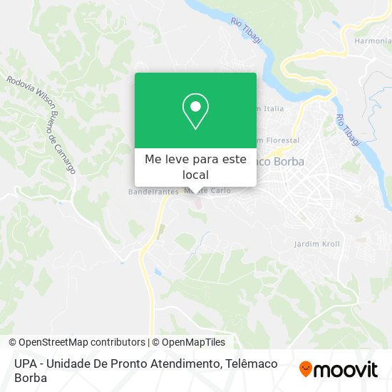 UPA - Unidade De Pronto Atendimento mapa