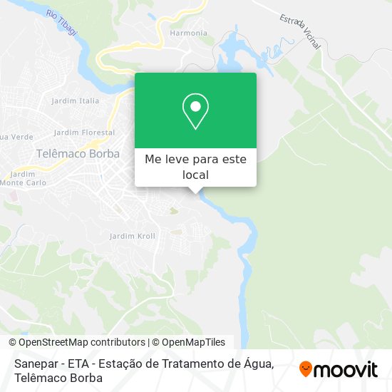 Sanepar - ETA - Estação de Tratamento de Água mapa
