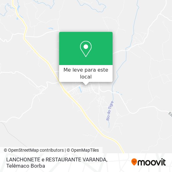 LANCHONETE e RESTAURANTE VARANDA mapa