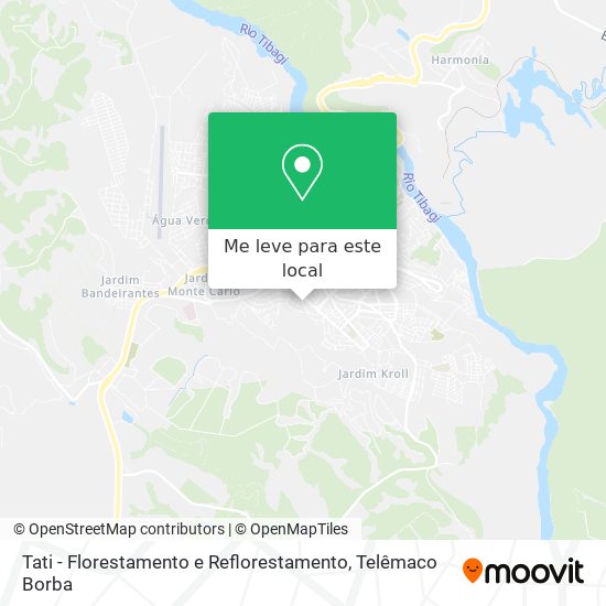 Tati - Florestamento e Reflorestamento mapa