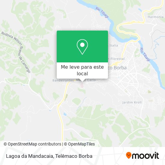 Lagoa da Mandacaia mapa