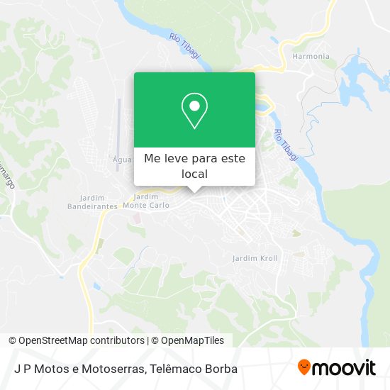 J P Motos e Motoserras mapa