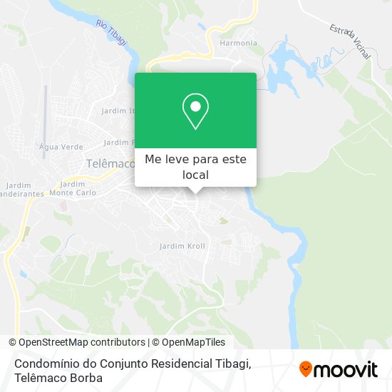 Condomínio do Conjunto Residencial Tibagi mapa