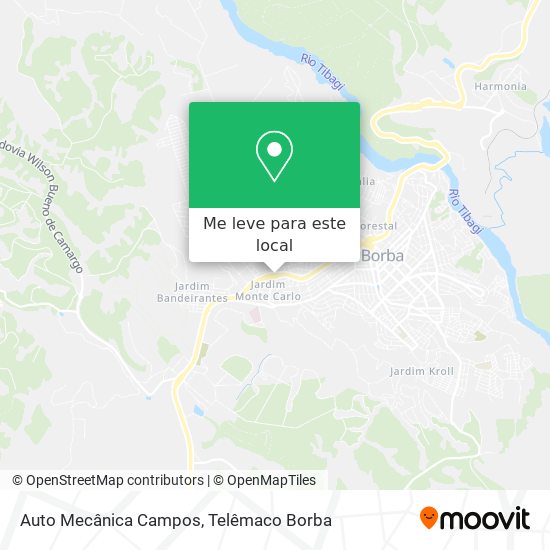 Auto Mecânica Campos mapa