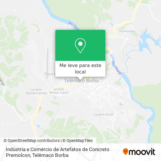 Indústria e Comércio de Artefatos de Concreto Premolcon mapa