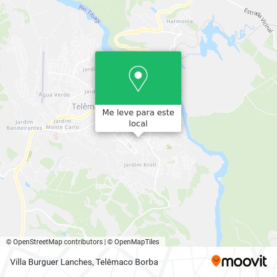 Villa Burguer Lanches mapa