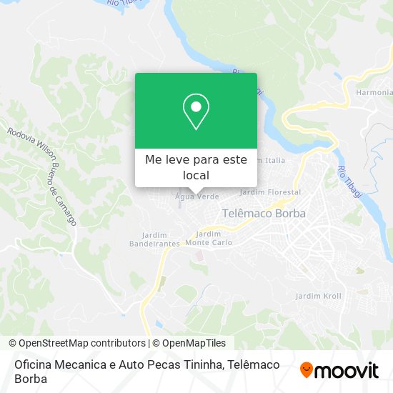 Oficina Mecanica e Auto Pecas Tininha mapa