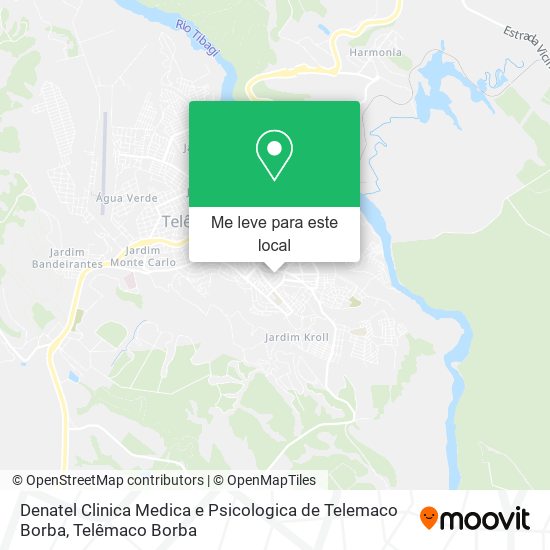 Denatel Clinica Medica e Psicologica de Telemaco Borba mapa