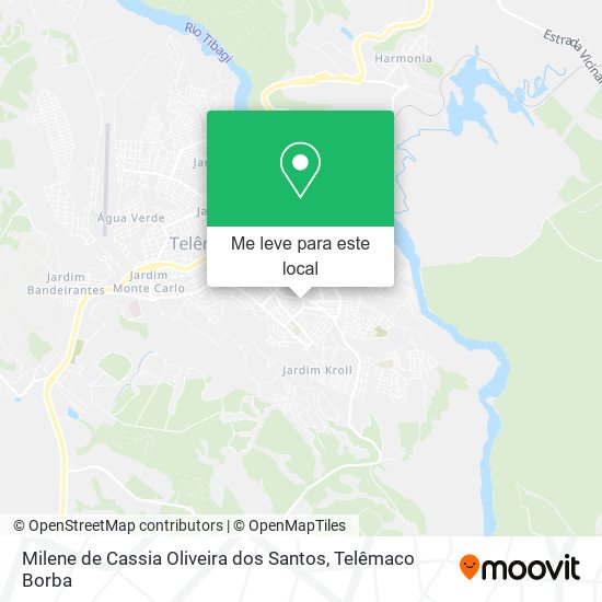 Milene de Cassia Oliveira dos Santos mapa