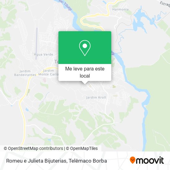 Romeu e Julieta Bijuterias mapa