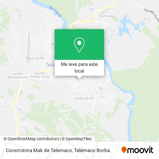 Construtora Mak de Telemaco mapa