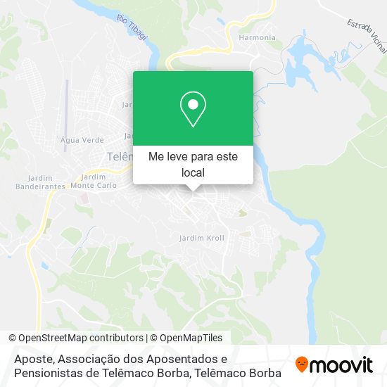 Aposte, Associação dos Aposentados e Pensionistas de Telêmaco Borba mapa