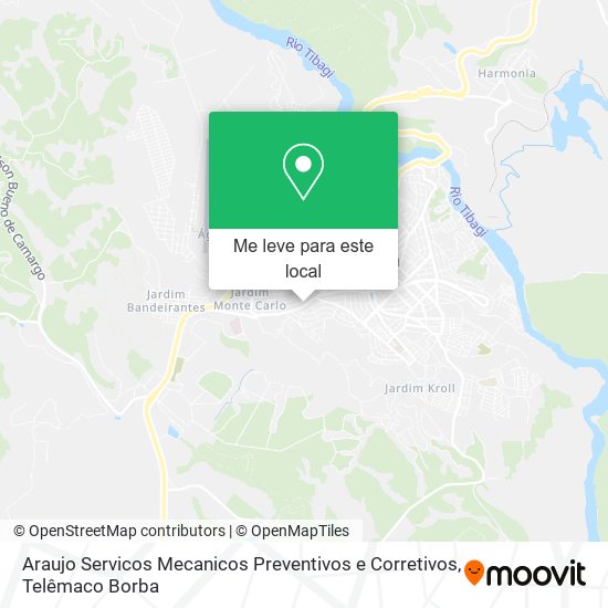 Araujo Servicos Mecanicos Preventivos e Corretivos mapa