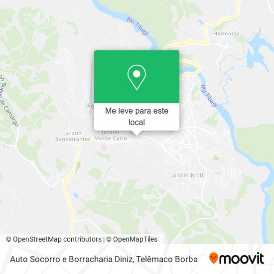 Auto Socorro e Borracharia Diniz mapa