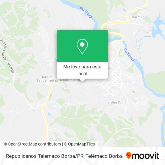 Republicanos Telemaco Borba/PR mapa