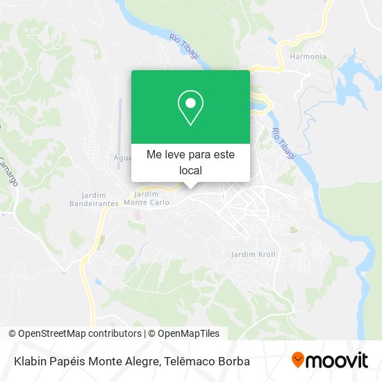 Klabin Papéis Monte Alegre mapa