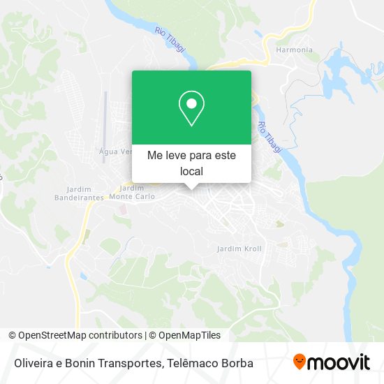 Oliveira e Bonin Transportes mapa